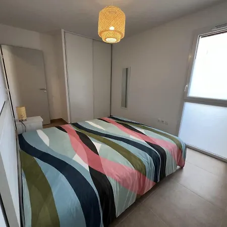 شقة Appartement T2 Terrasse Et Piscine 300M De La Plage فالراس بلاج